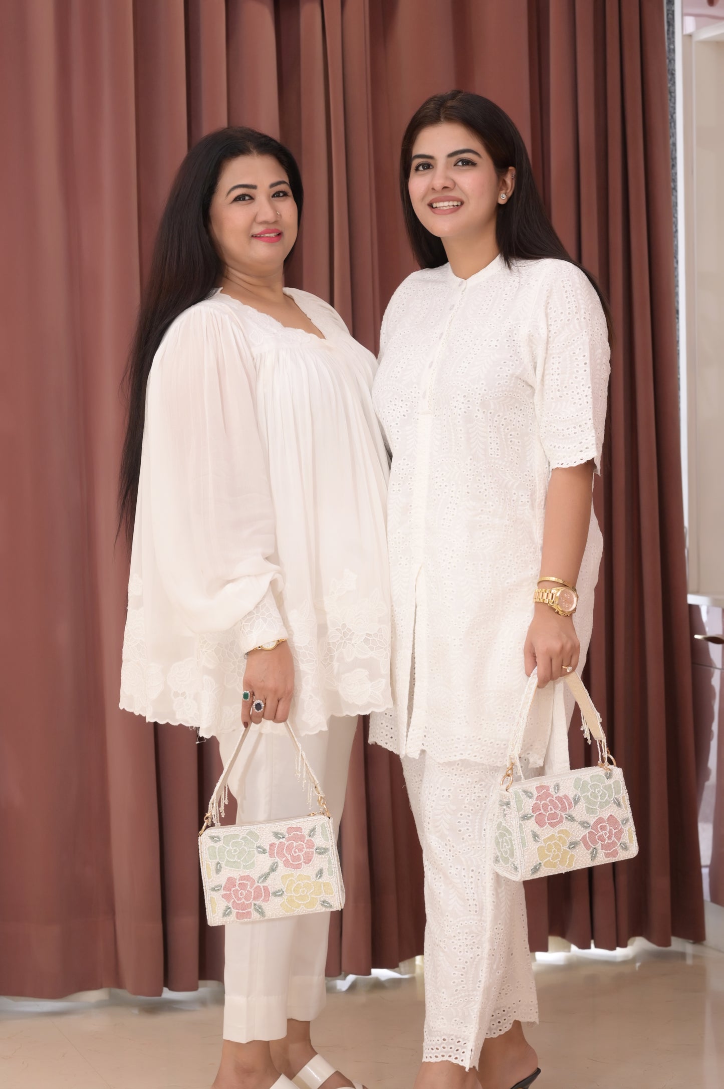 White Cotton Chikankari Kurta Set with pants for Women – Elegant Handcrafted Ethnic Wear