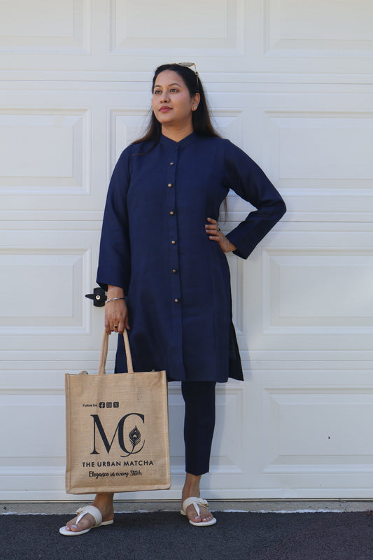Midnight Navy Kurta Co-Ord Set