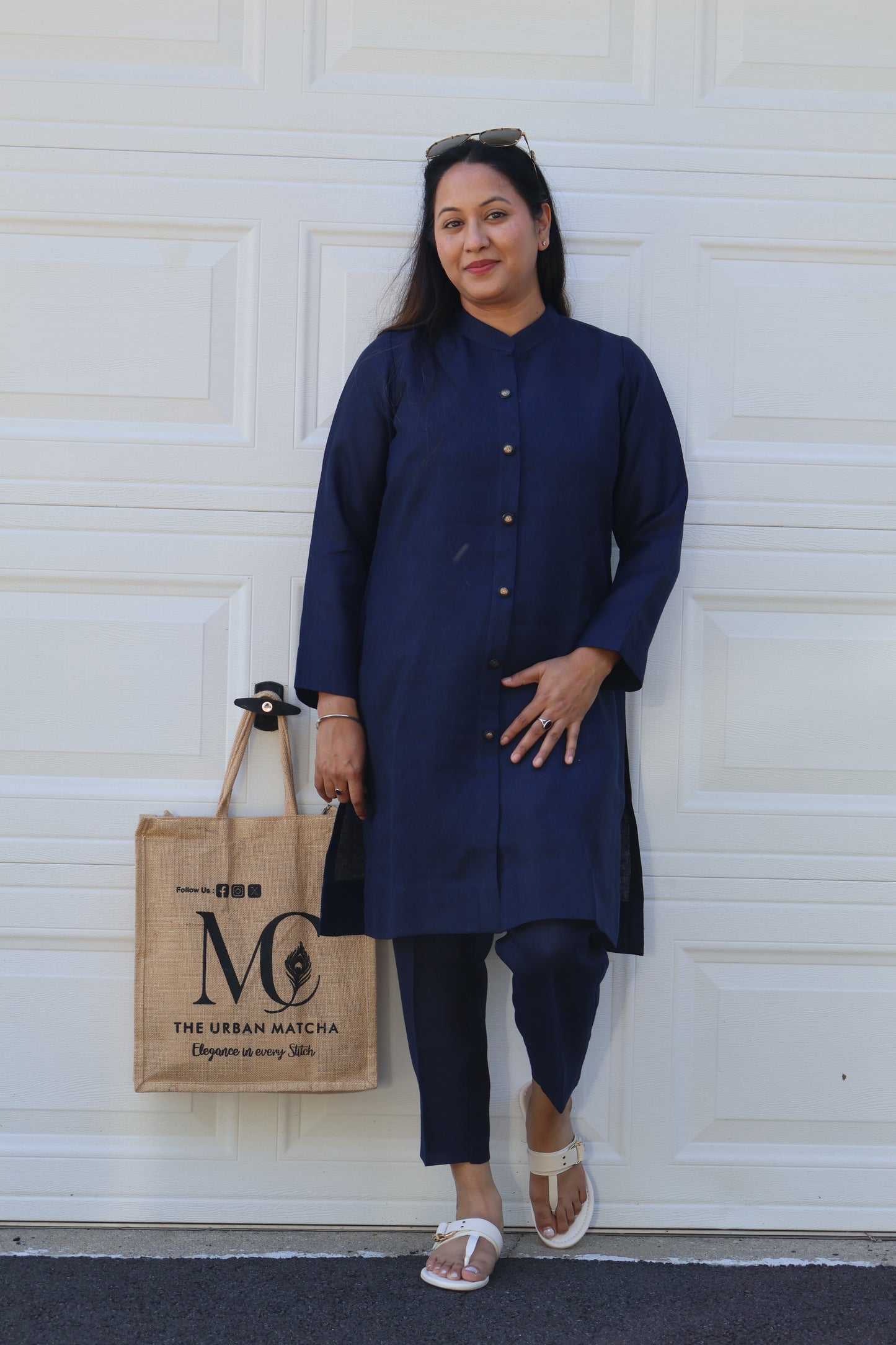 Midnight Navy Kurta Co-Ord Set
